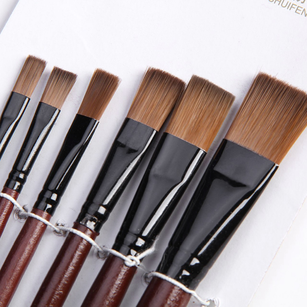 Gouache Paint Set - 6 Chiếc Nylon Acrylic Sơn Dầu