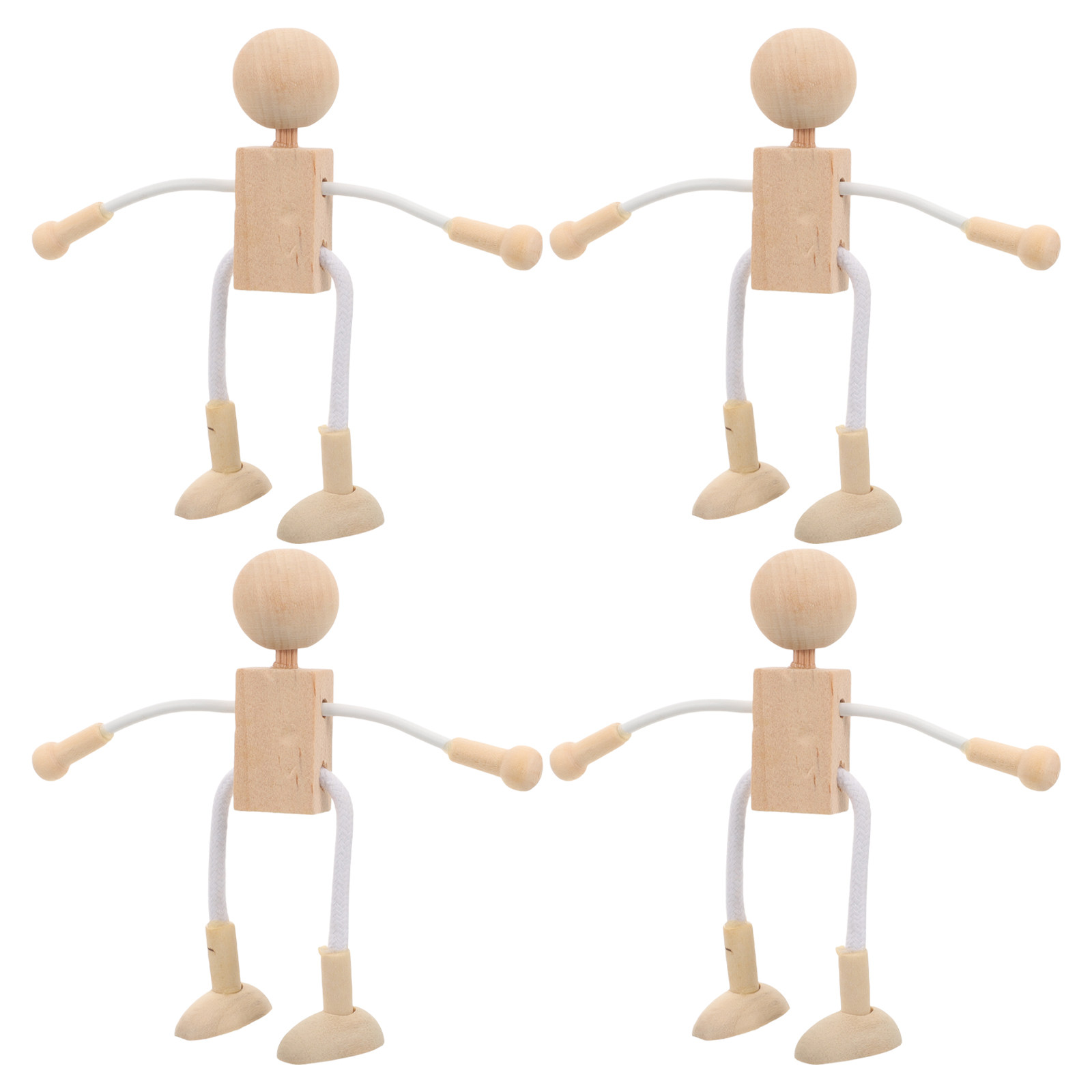 4Pcs Wooden Figure Kit Made of - đánh giá và giá Art Craft Kit