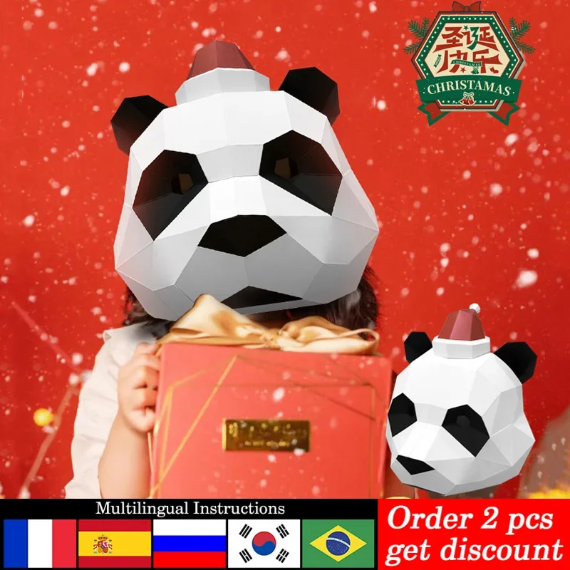 Christmas Panda Mask Paper Mod - đánh giá và giá Art Craft Cardboard
