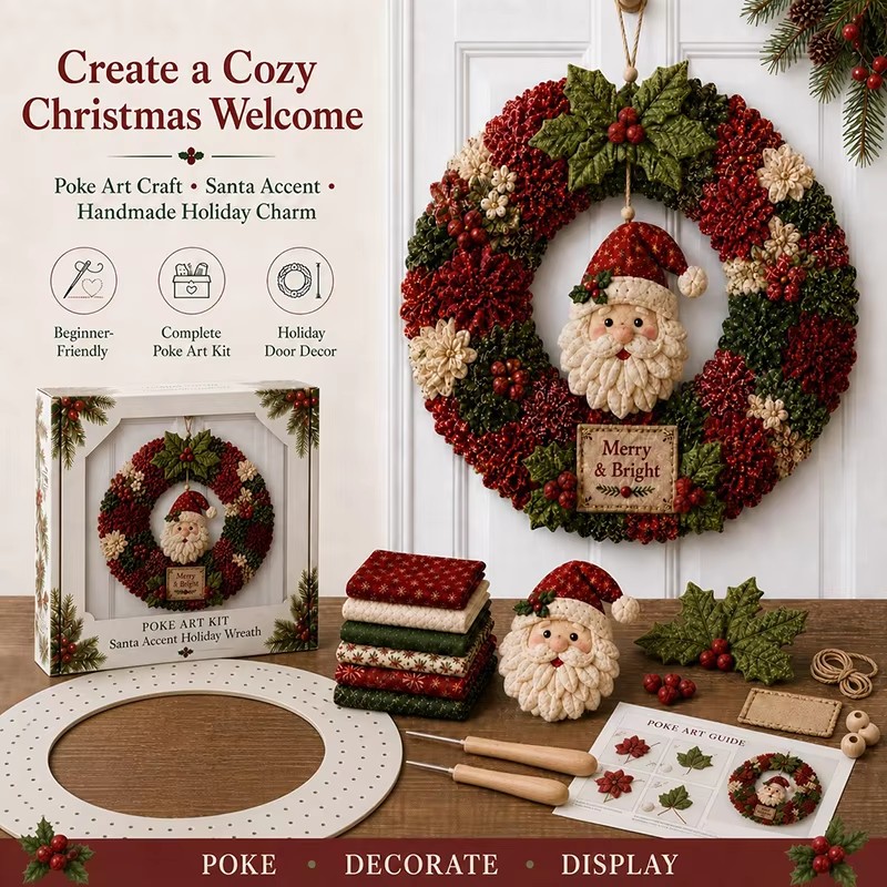 3D Christmas Fabric Poke Art K - đánh giá và giá Art Craft Kit