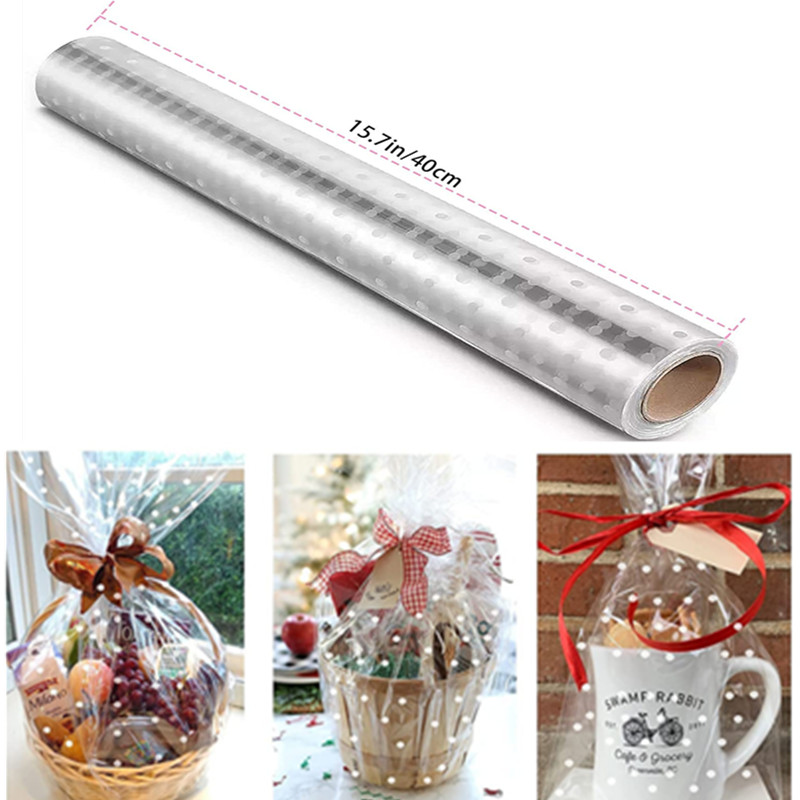 40cmX30m Trắng Chấm Bi Celloph - đánh giá và giá School Of Art X Craft