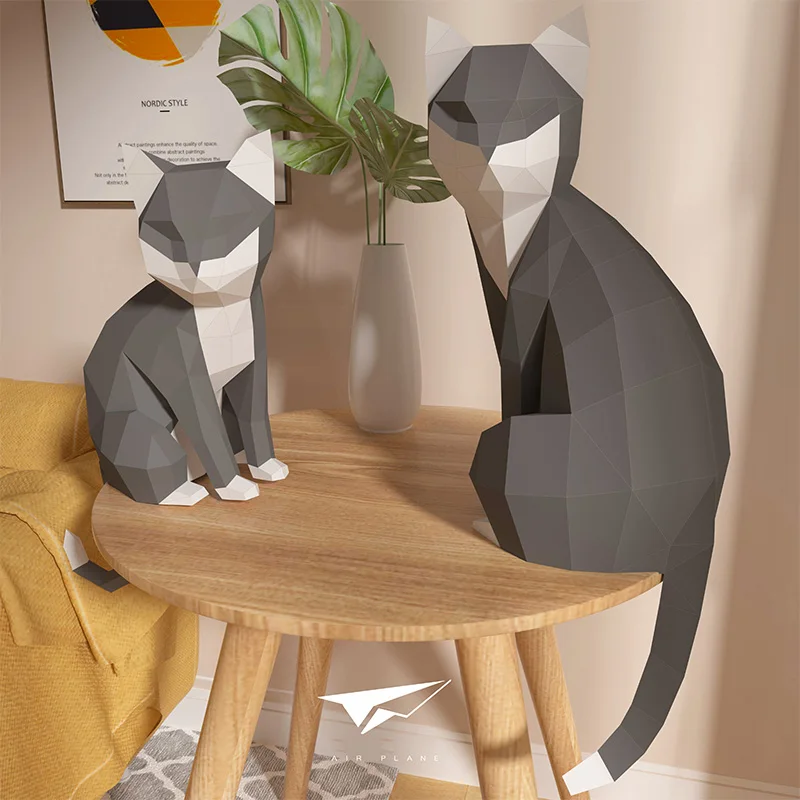 1 Pair Lovers Cat Animal Decor - đánh giá và giá Art Craft Cardboard