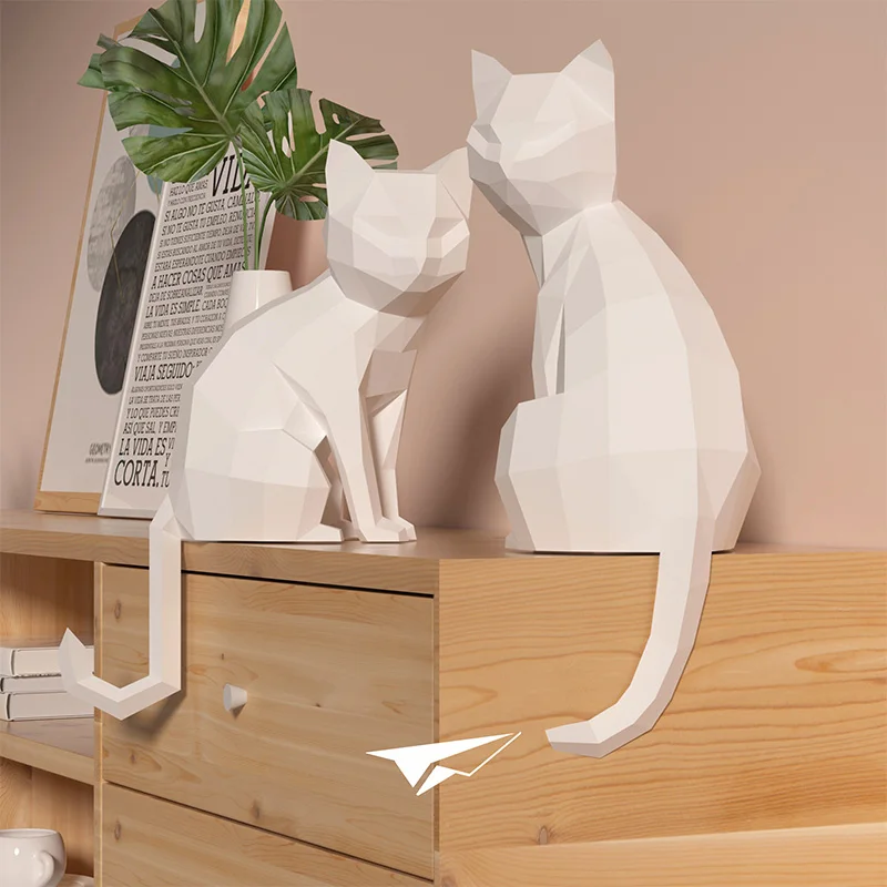 1 Pair Lovers Cat Animal Decor - đánh giá và giá Art Craft Cardboard