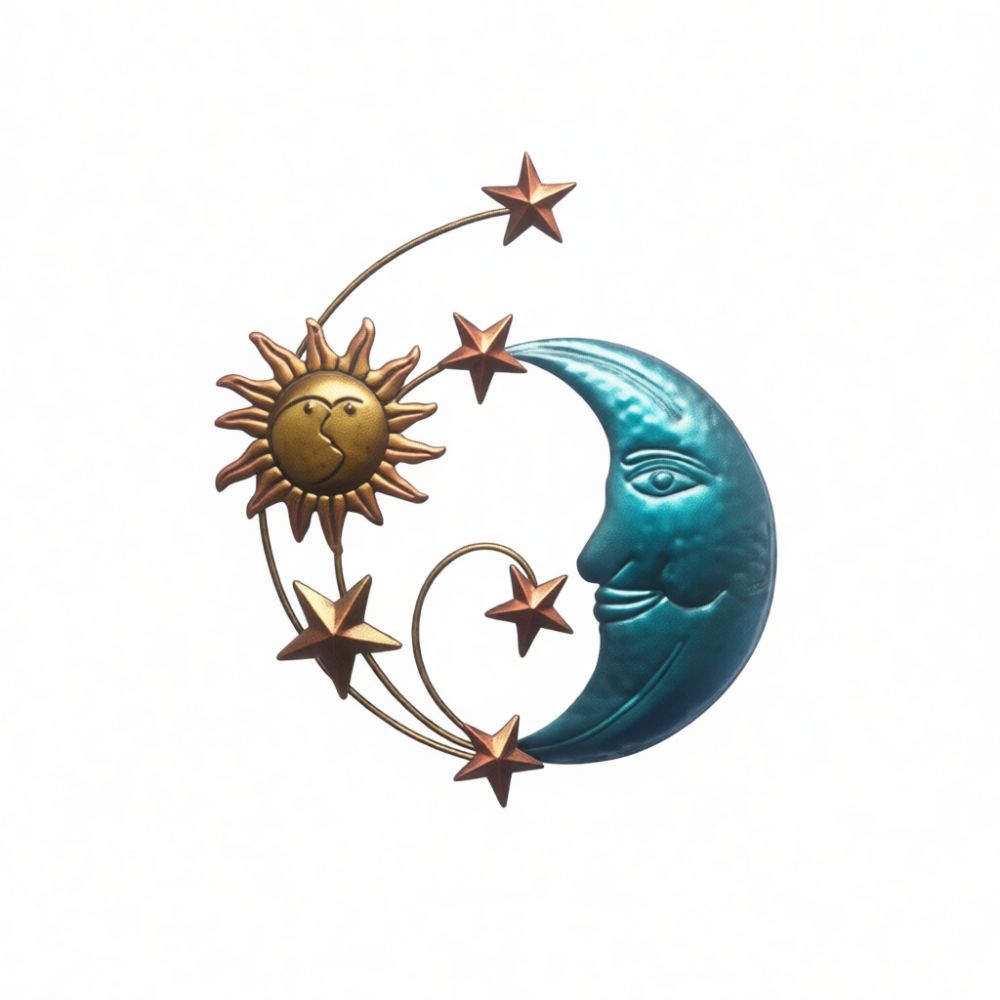 Handmade Iron Metal Moon Face  - đánh giá và giá Art And Craft For Nursery